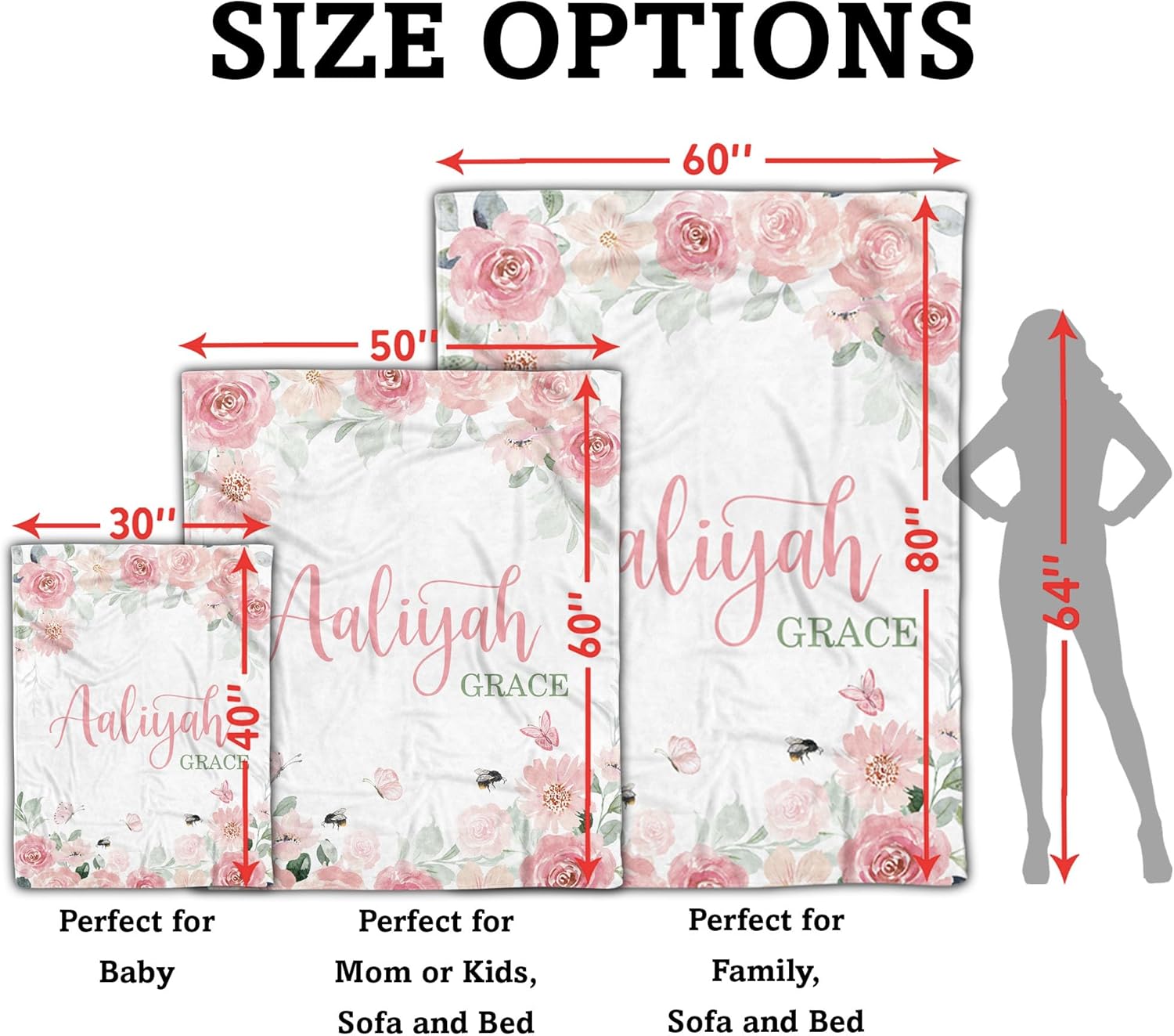 Arteaga Personalized Baby Blanket for Girls 1