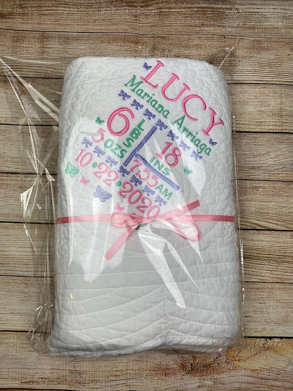 Personalized Baby Quilt for Newborn Girls