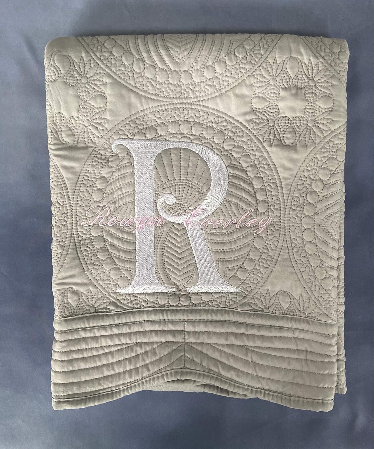 Personalized Baby Quilt with Monogram for Boys Girls