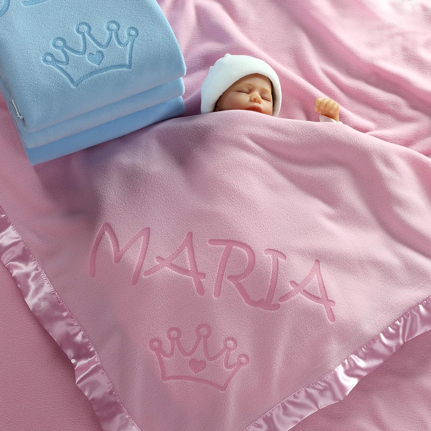 Custom Catch Personalized Princess Baby Blanket - Girl Name Gift
