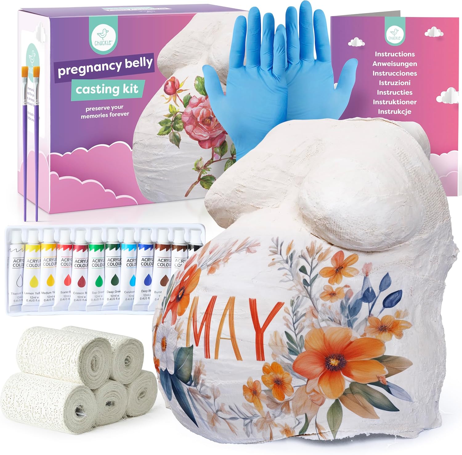 Chuckle Belly Casting Kit Create a 3D Pregnancy Keepsake