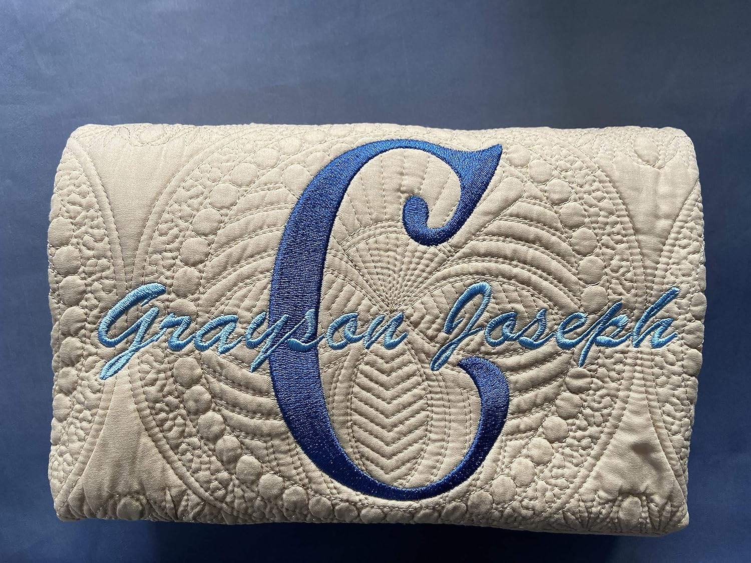 Personalized Baby Quilt with Monogram for Boys Girls