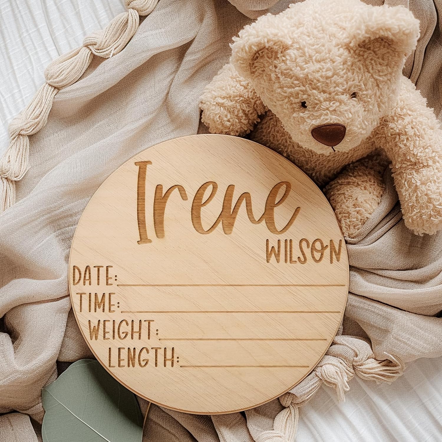 Personalized Newborn Baby Announcement Sign - Custom Birth Stat Sign for Hospital