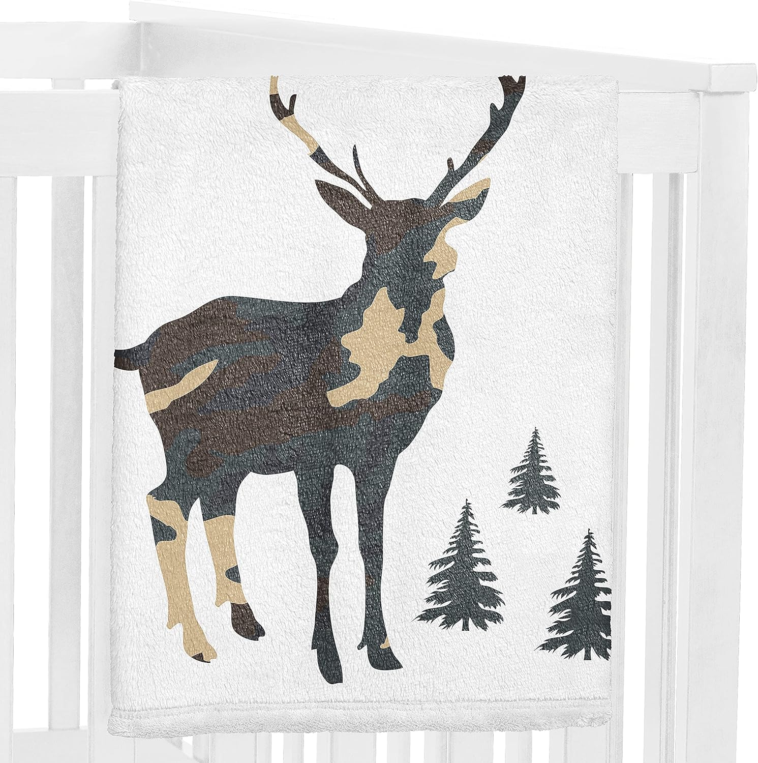 Woodland Camo Deer Baby Growth Mat Blanket 1