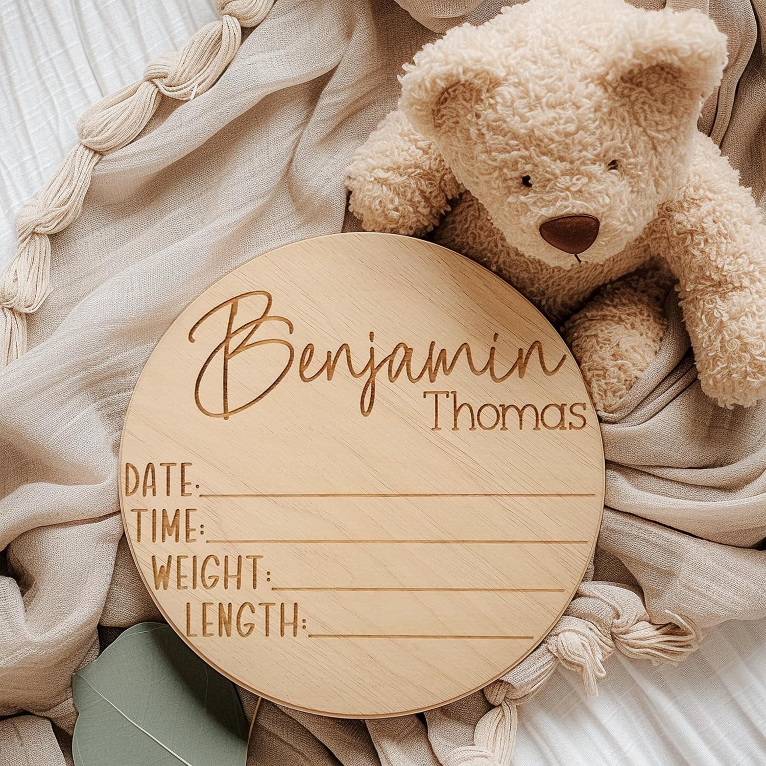 Personalized Newborn Baby Announcement Sign - Custom Birth Stat Sign for Hospital