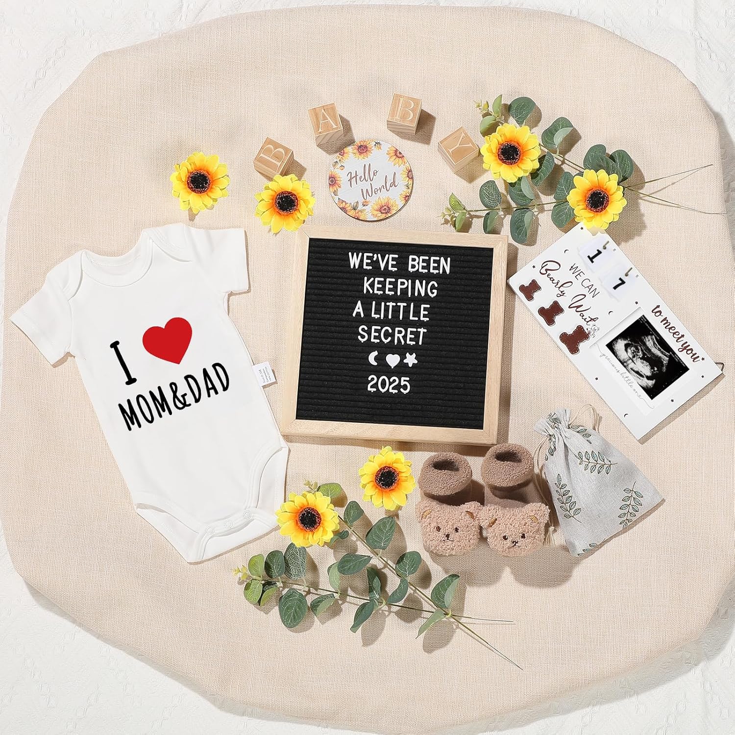 OFUSUY 11 Pcs Pregnancy Announcement Set 1