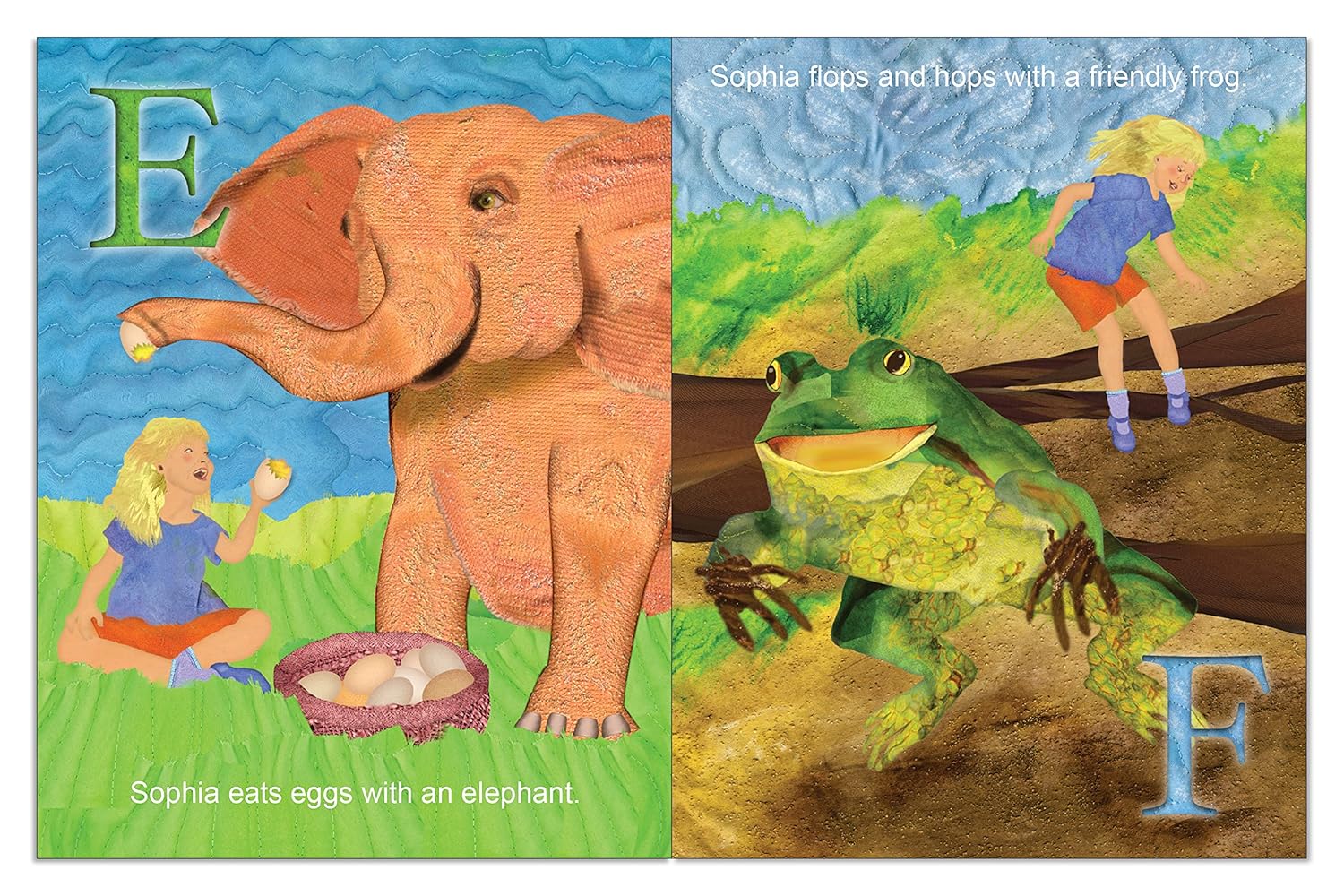 Personalized Childrens ABC Book with Name Hair Color