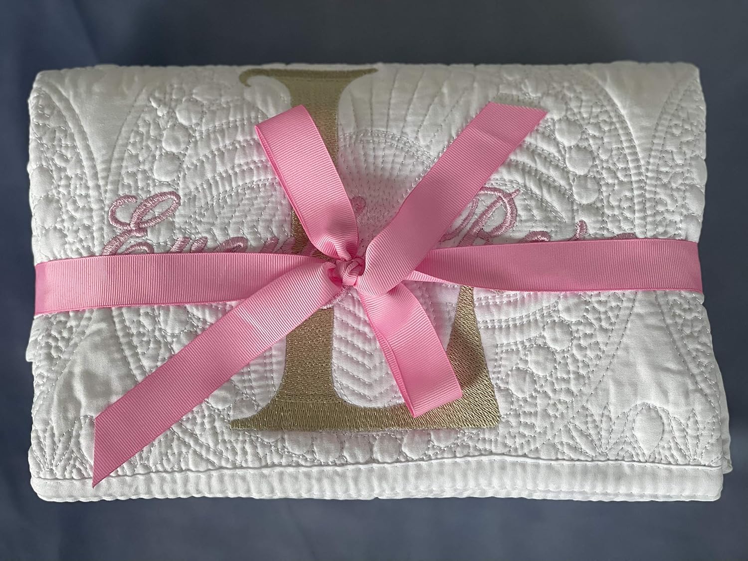Personalized Baby Quilt with Monogram for Boys Girls