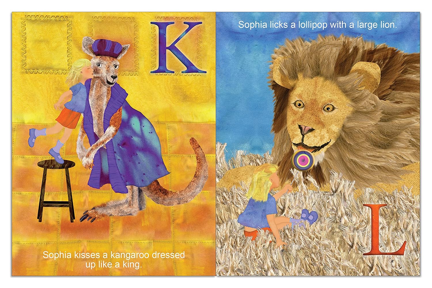 Personalized Childrens ABC Book with Name Hair Color