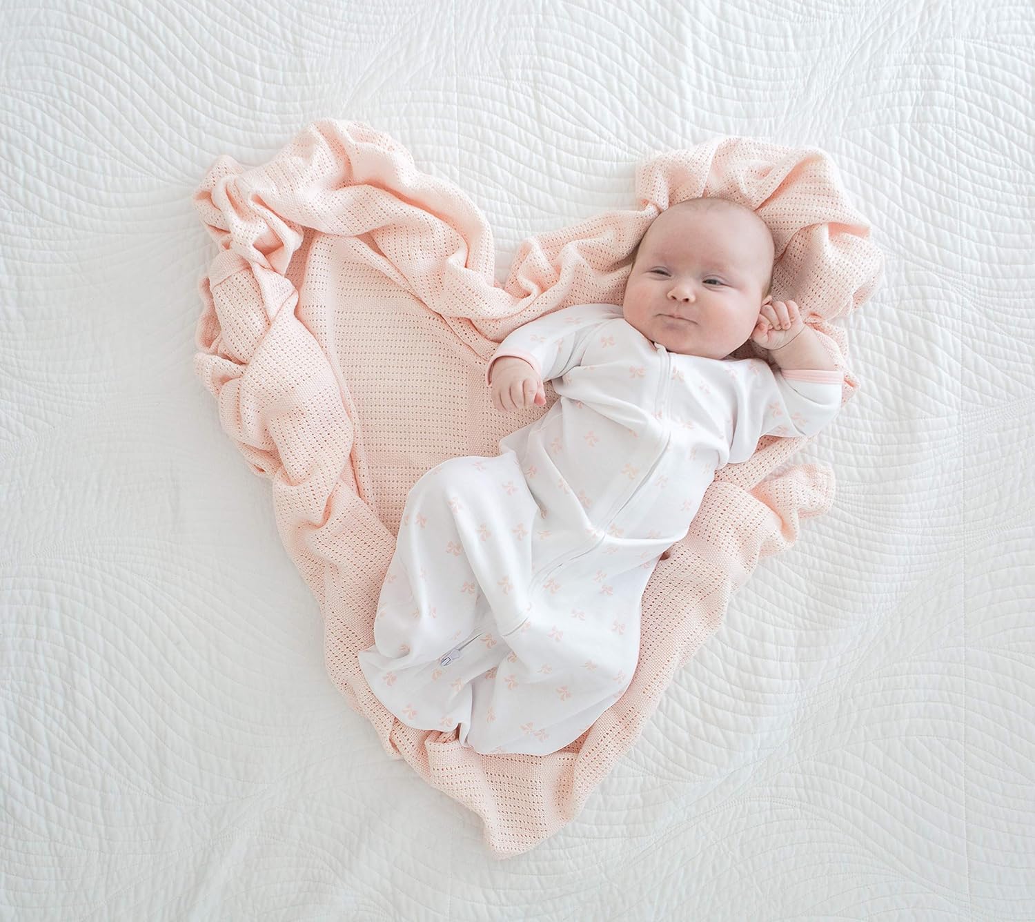 Amazing Baby Soft Pink Cellular Blanket