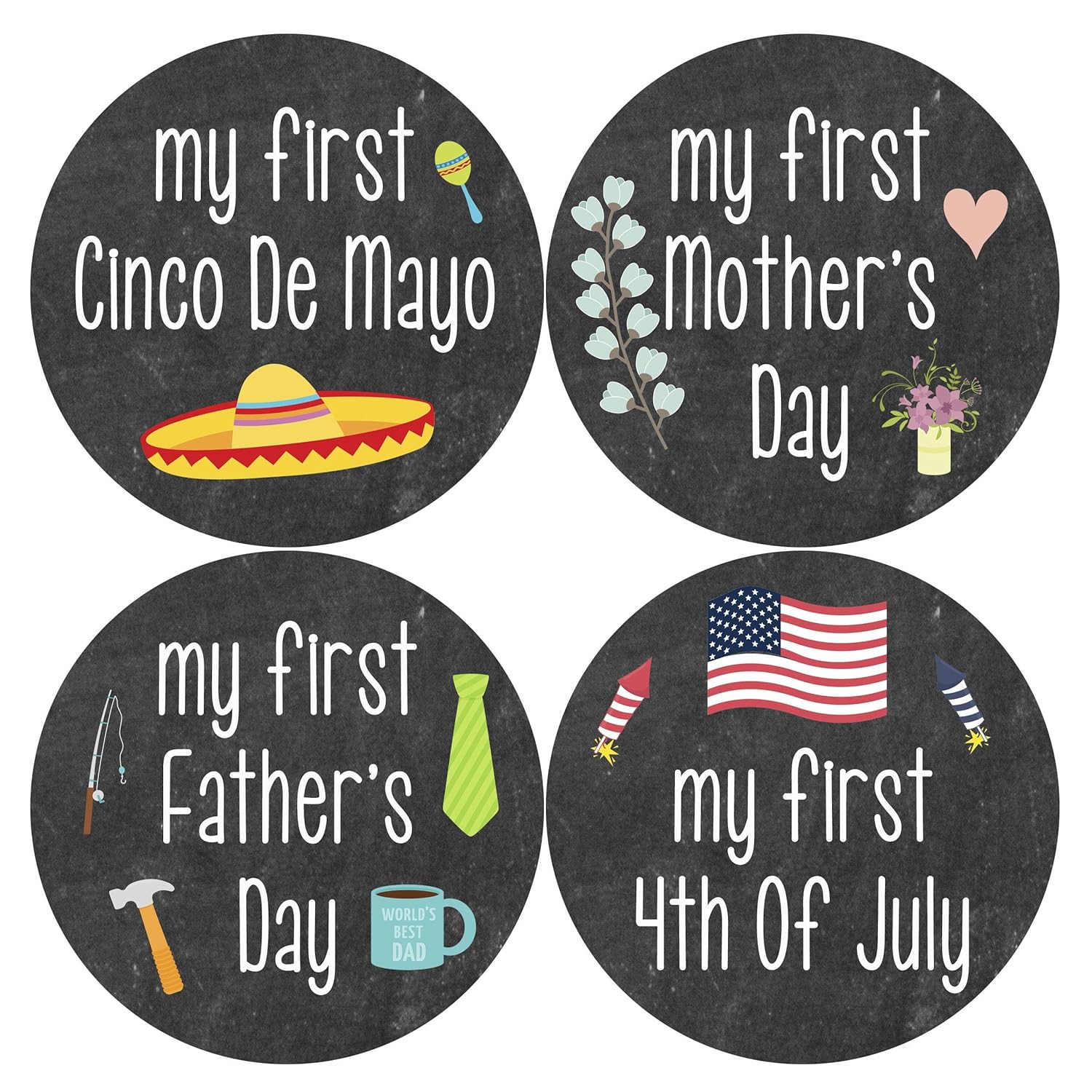 Months In Motion My First Holiday Baby Stickers
