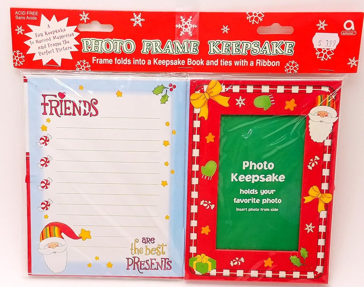 Amscan 4 Photo Frame Keepsakes Book Ribbon Set