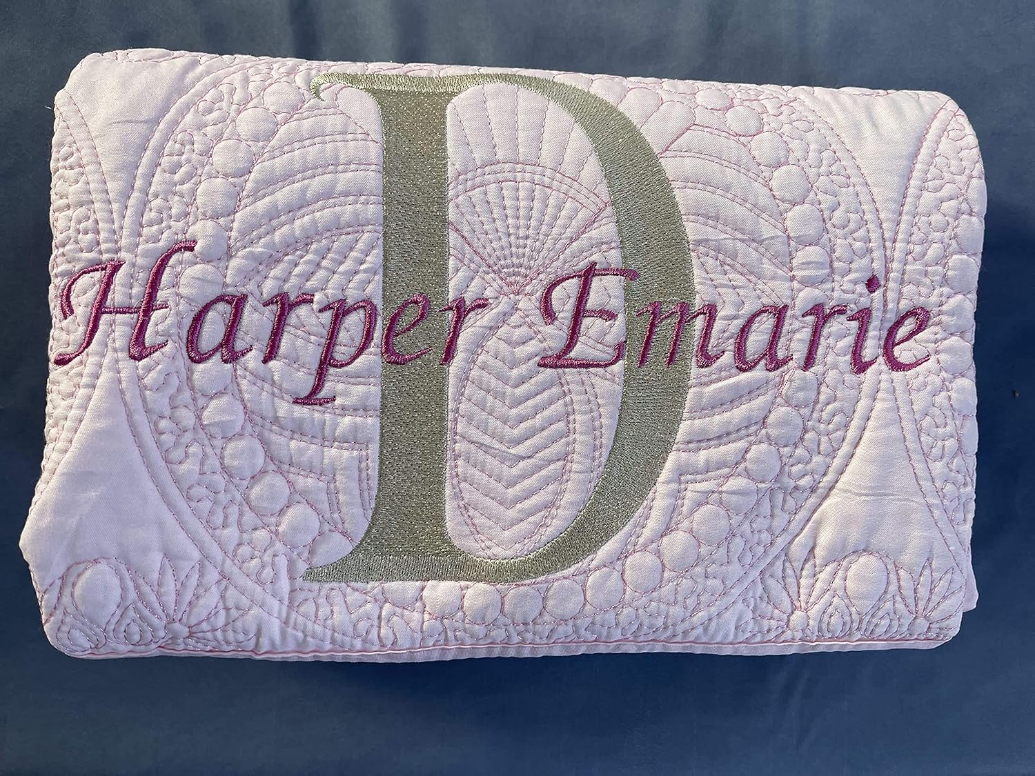 Personalized Baby Quilt with Monogram for Boys Girls