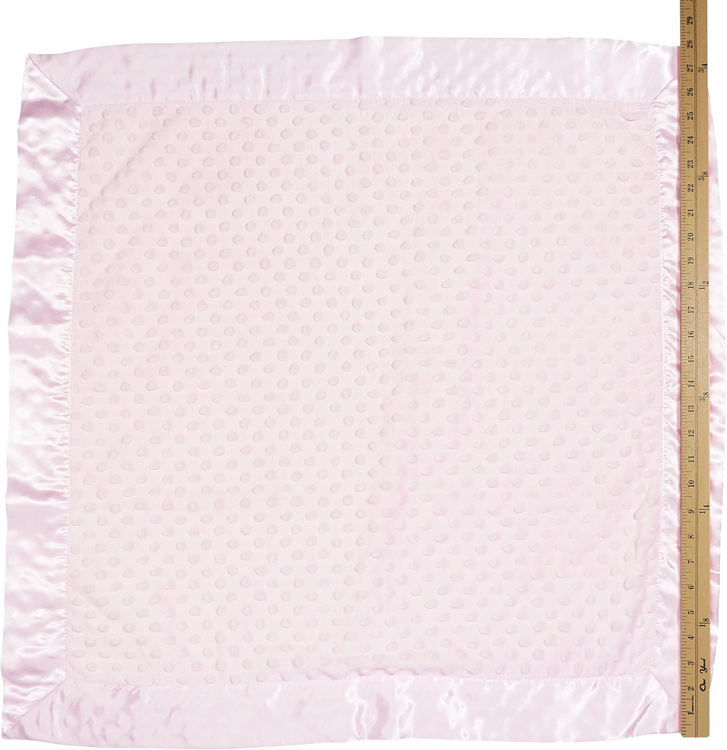 Bearington Collection Pink Satin Baby Lovey Blanket