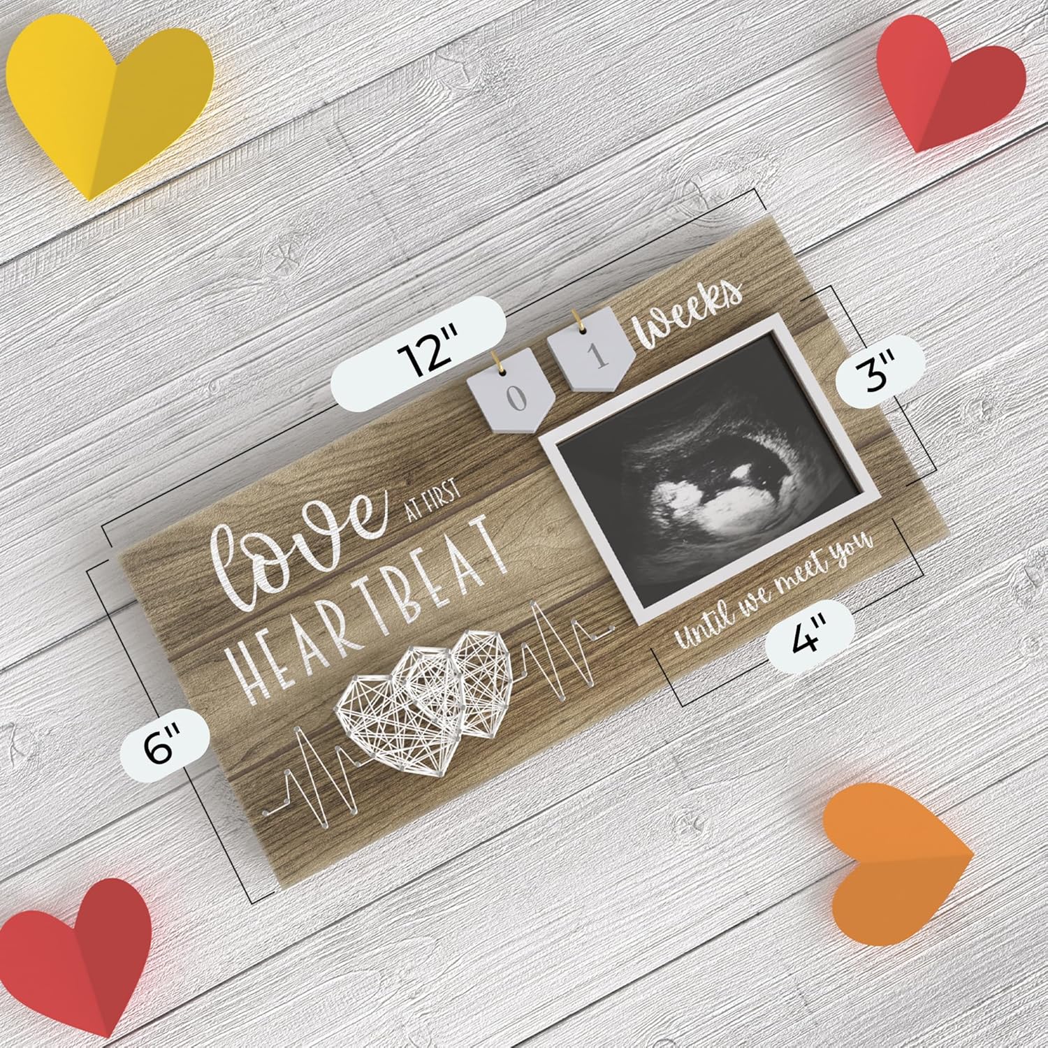EURSET Baby Countdown Ultrasound Picture Frame - 4x3 Keepsake