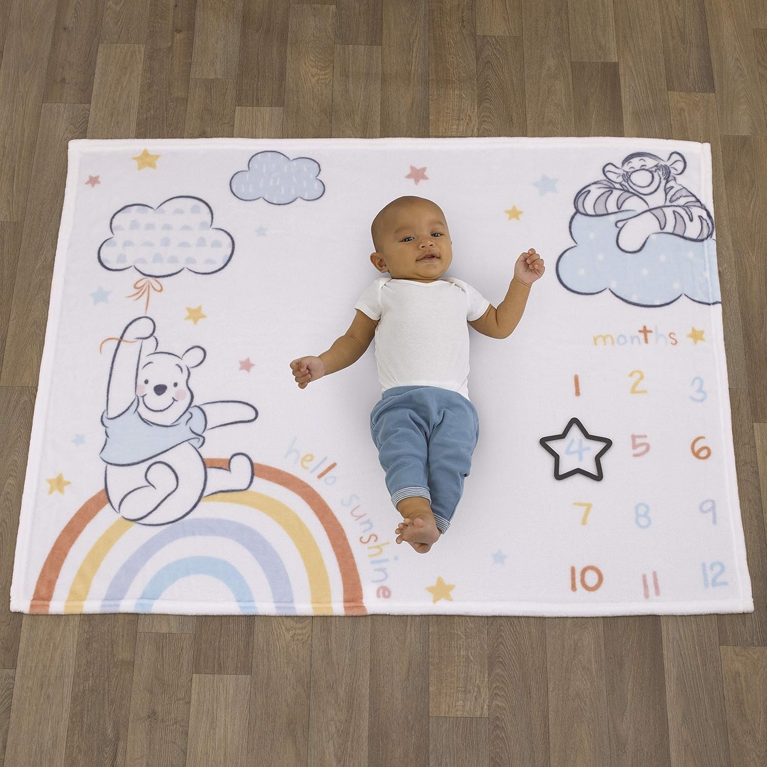 Disney Winnie The Pooh Milestone Baby Blanket