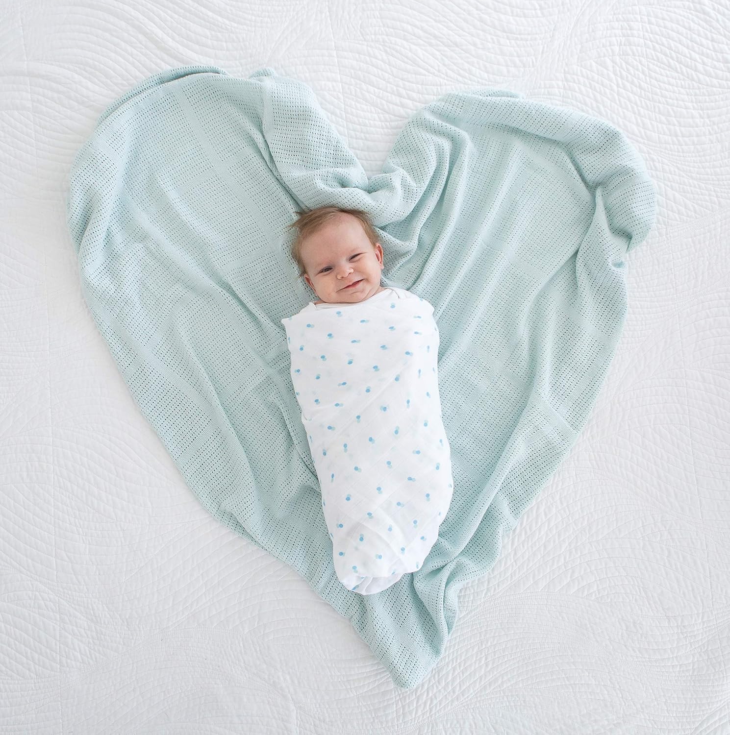 Amazing Baby Soft Blue Cellular Blanket