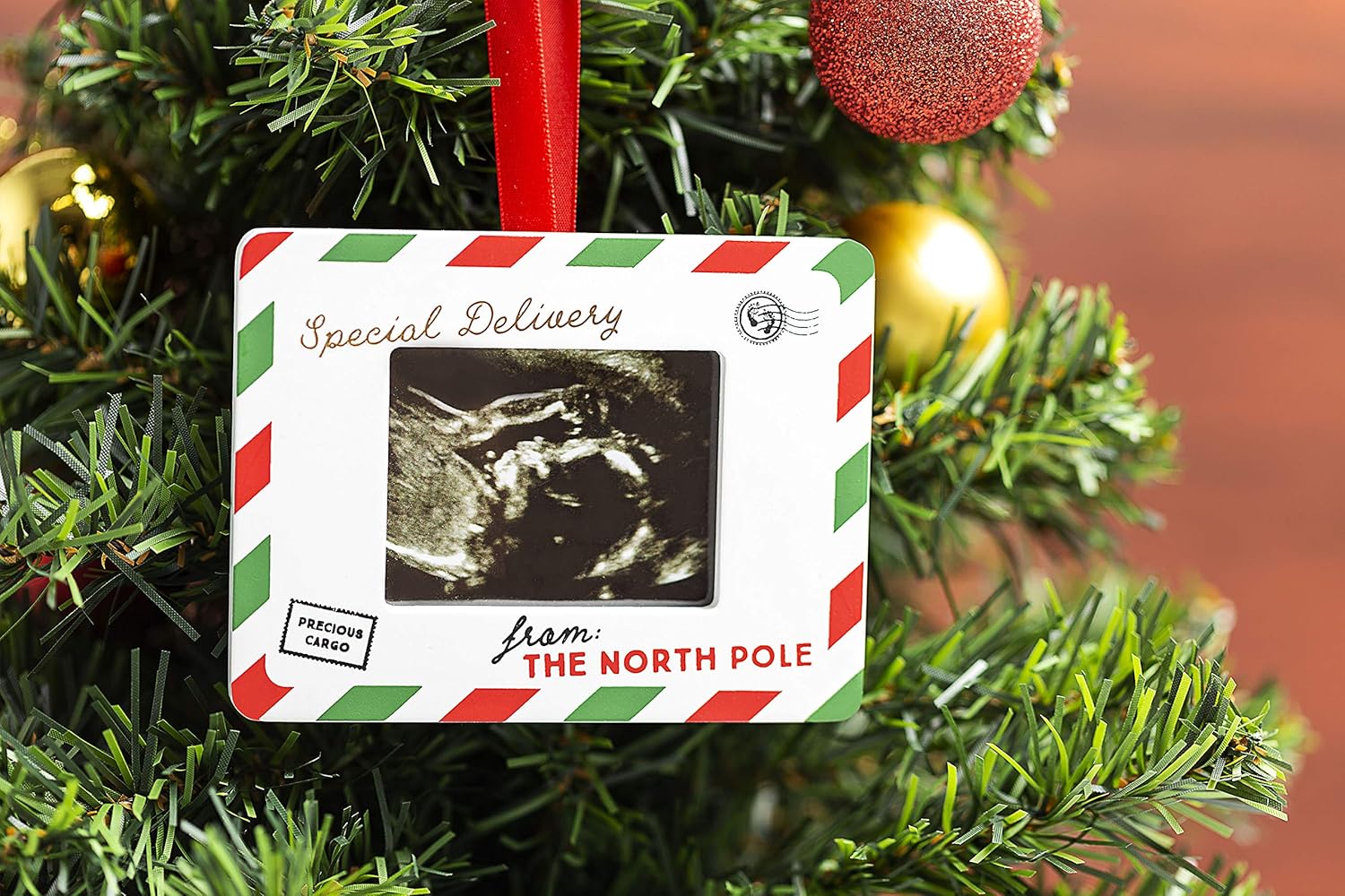Pearhead Special Delivery Sonogram Ornament Pack of 2