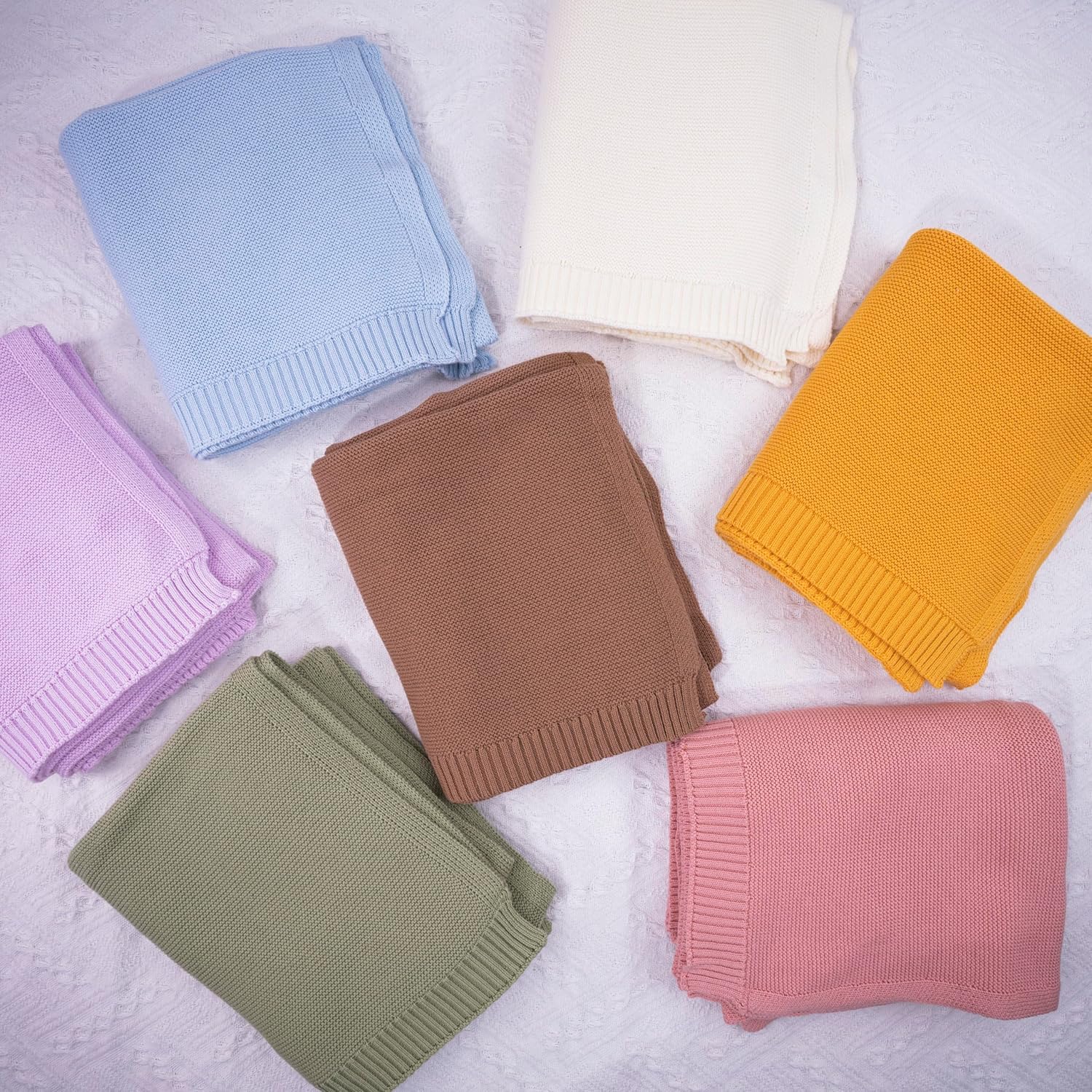 LOVELYPOD Personalized Knit Baby Blanket with Name
